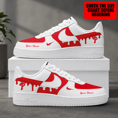 [FLASH SALE] NEW CUSTOMIZED MLB11 PPS PHILADELPHIA PHILLIES AF1 SHOES