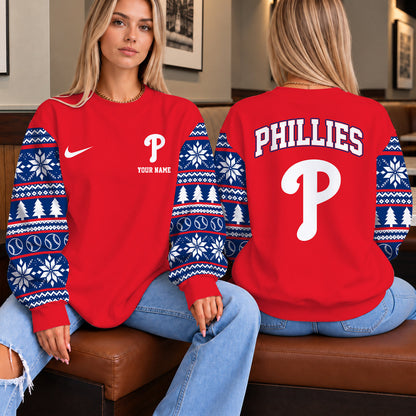 [FLASH SALE] NEW CUSTOMIZED MLB11 PPS THE PHILLIES UNISEX SWEATSHIRT