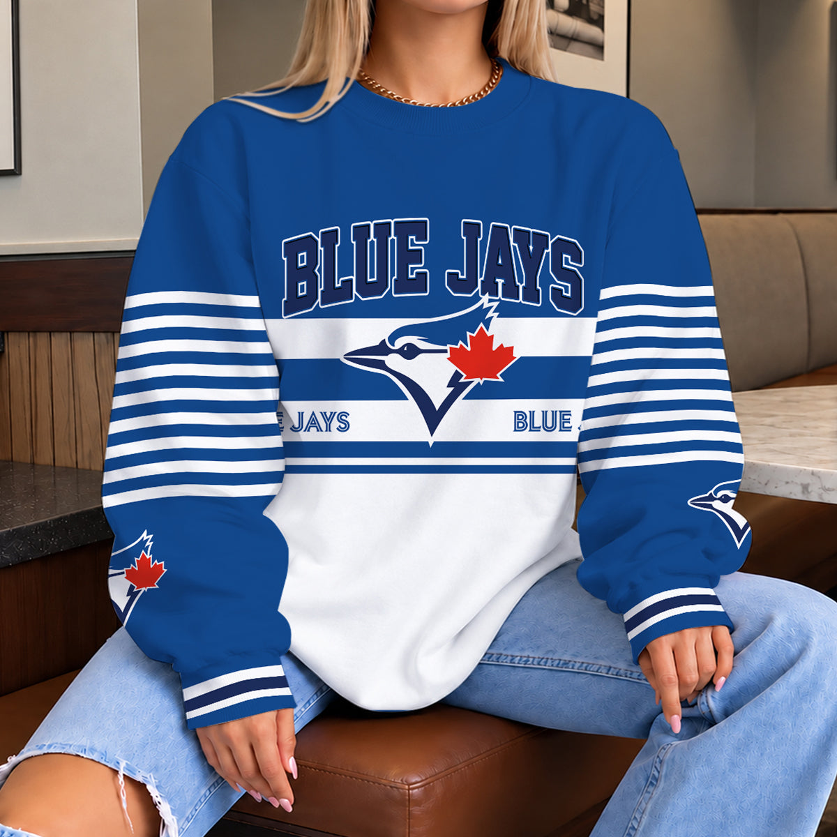 [FLASH SALE] NEW CUSTOMIZED MLB12 TBJ THE BLUE JAYS UNISEX SWEATSHIRT