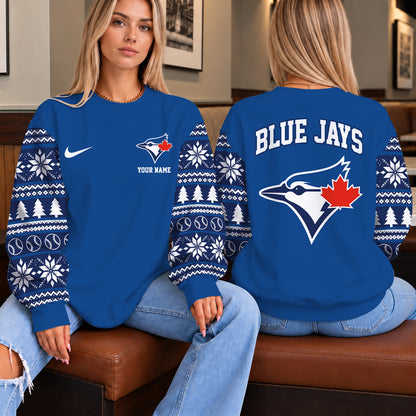 [FLASH SALE] NEW CUSTOMIZED MLB12 TBJ THE BLUE JAYS UNISEX SWEATSHIRT