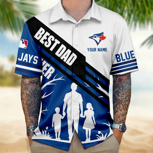 [FLASH SALE] NEW CUSTOMIZED MLB12 TBJ TORONTO BLUE JAYS UNISEX HAWAIIAN SHIRT