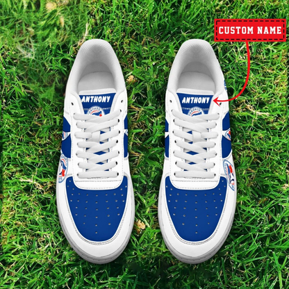 [FLASH SALE] NEW CUSTOMIZED MLB12 TBJ TORONTO BLUE JAYS AF1 SHOES