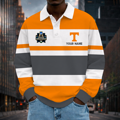 [FLASH SALE] NEW CUSTOMIZED NCAA CWS12 TNV TENNESSEE VOLUNTEERS UNISEX LONG SLEEVE POLO