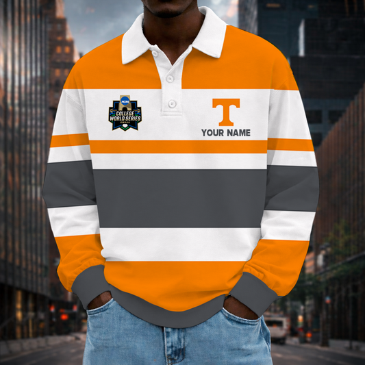 [FLASH SALE] NEW CUSTOMIZED NCAA CWS12 TNV TENNESSEE VOLUNTEERS UNISEX LONG SLEEVE POLO
