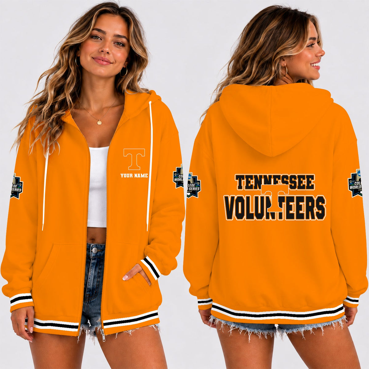 [FAN FAVORITE] NEW CUSTOMIZED NCAA CWS12 TNV TENNESSEE VOLUNTEERS T-SHIRT, HOODIE, ZIP HOODIE