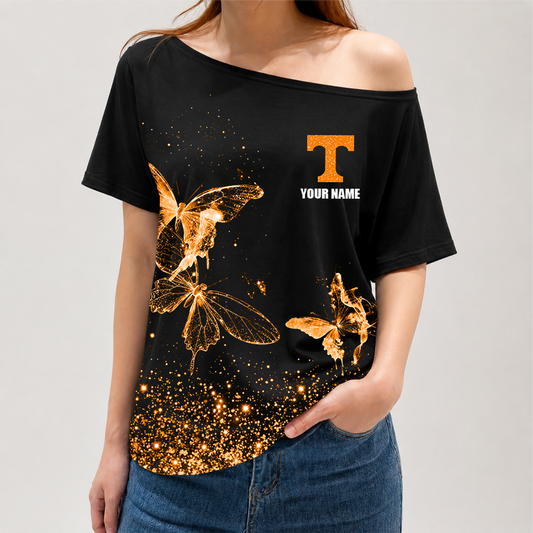 [FAN FAVORITE] NEW CUSTOMIZED NCAA CWS12 TNV TENNESSEE VOLUNTEERS OFF-SHOULDER SHIRT