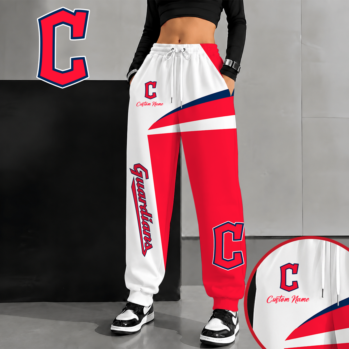 [FLASH SALE] NEW CUSTOMIZED MLB13 CGS CLEVELAND GUARDIANS SWEATPANTS