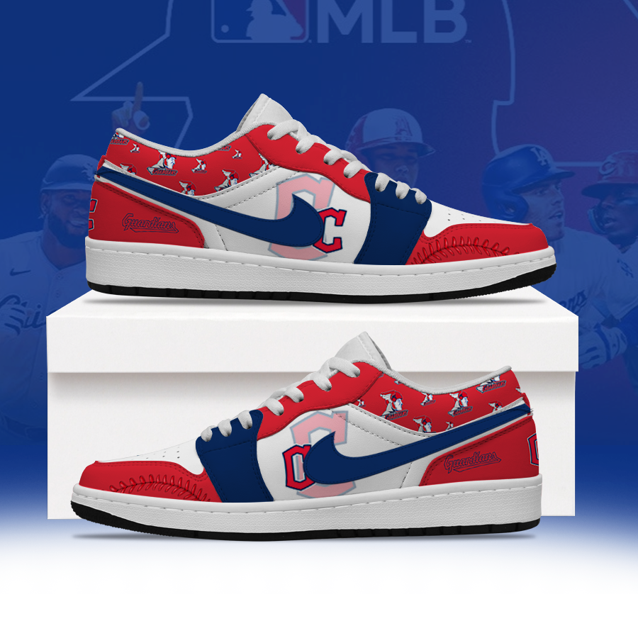 [FLASH SALE] NEW CUSTOMIZED MLB13 CGS CLEVELAND GUARDIANS AIR JORDAN LOW SHOES