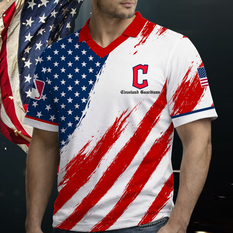 [FLASH SALE] NEW CUSTOMIZED MLB13 CGS CLEVELAND GUARDIANS POLO SHIRT