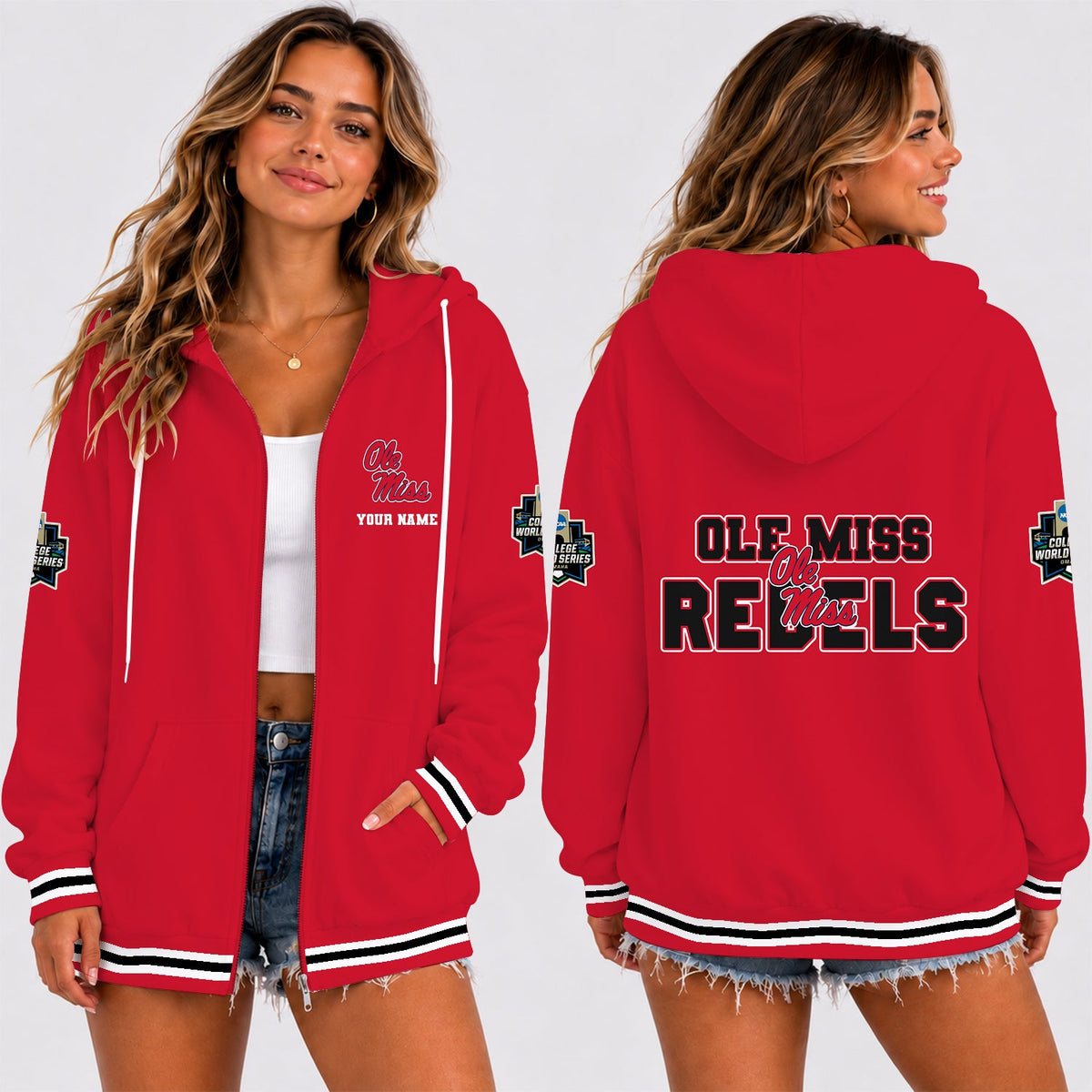 [FAN FAVORITE] NEW CUSTOMIZED NCAA CWS13 OMR OLE MISS REBELS T-SHIRT, HOODIE, ZIP HOODIE