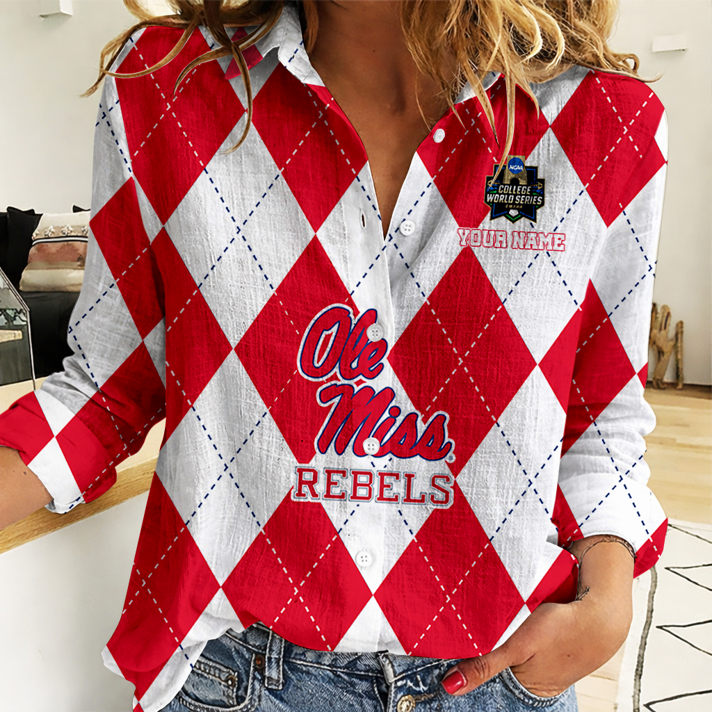 [FLASH SALE] NEW CUSTOMIZED | NCAA CWS13 OMR OM REBELS WOMEN CASUAL SHIRT FOR FAN