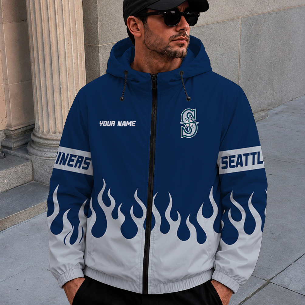[FLASH SALE] NEW CUSTOMIZED MLB14 SMS SEATTLE MARINERS WINDBREAKER JACKET