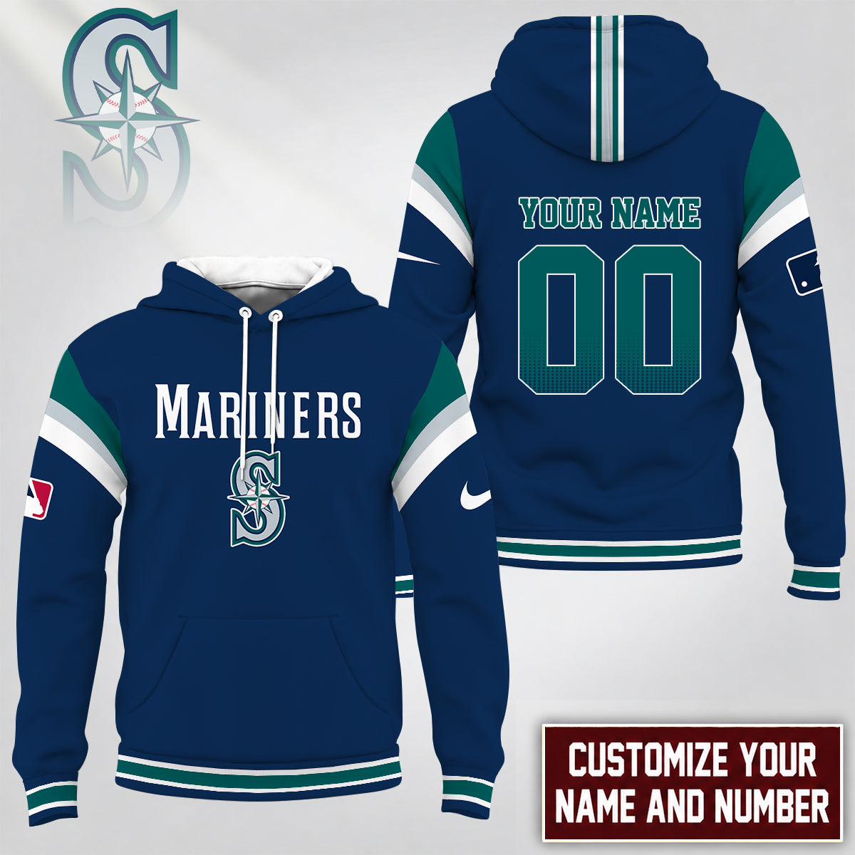[FLASH SALE] NEW CUSTOMIZED MLB14 SMS SEATTLE MARINERS T-SHIRT, HOODIE, ZIP HOODIE
