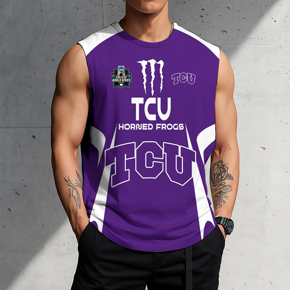 [FLASH SALE] NEW CUSTOMIZED | NCAA CWS14 THF TC HORNED FROGS MEN'S GYM SHIRT