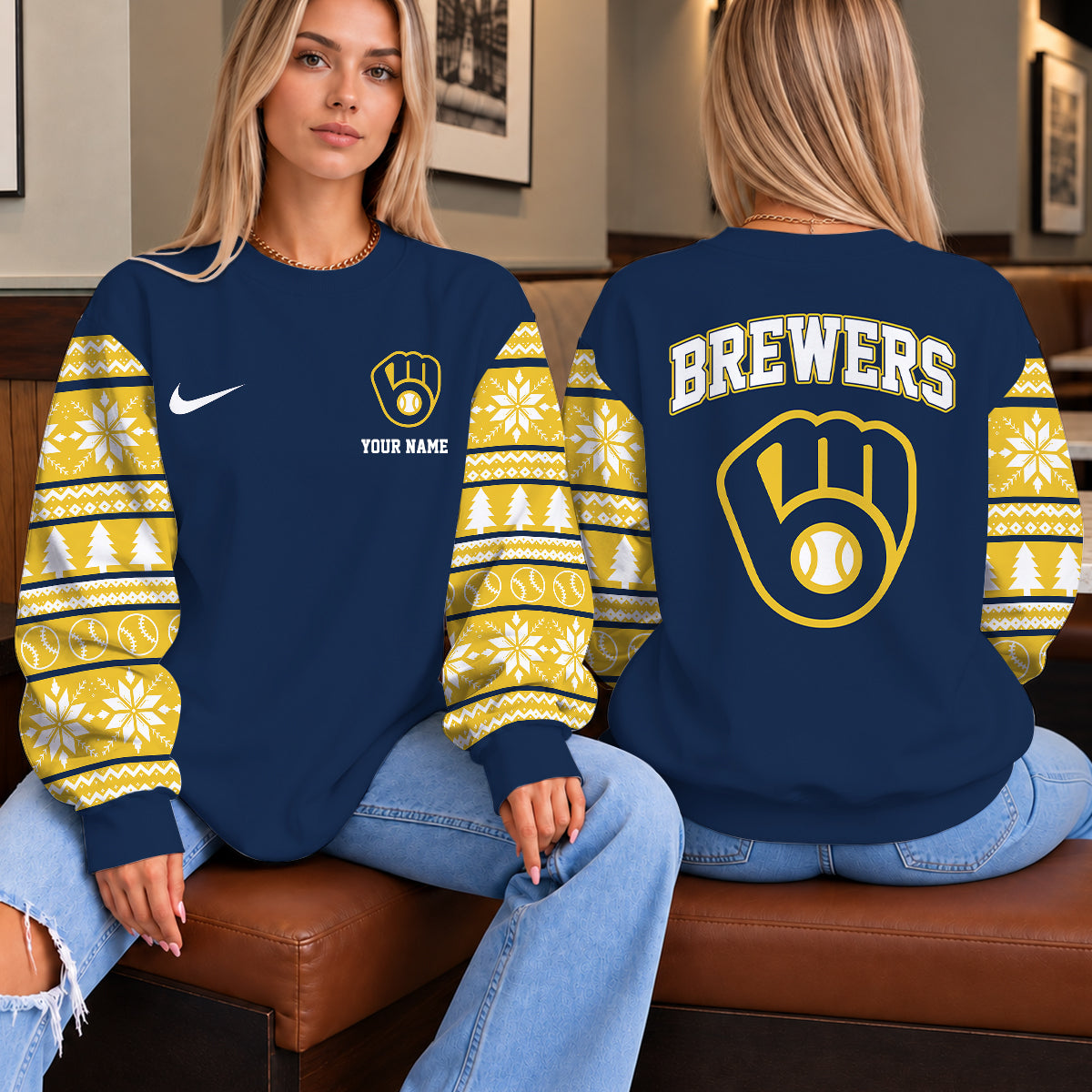[FLASH SALE] NEW CUSTOMIZED MLB15 MBS THE BREWERS UNISEX SWEATSHIRT
