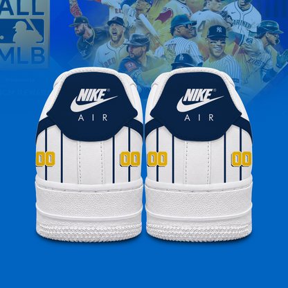 [FLASH SALE] NEW CUSTOMIZED MLB15 MBS MILWAUKEE BREWERS AF1 SHOES