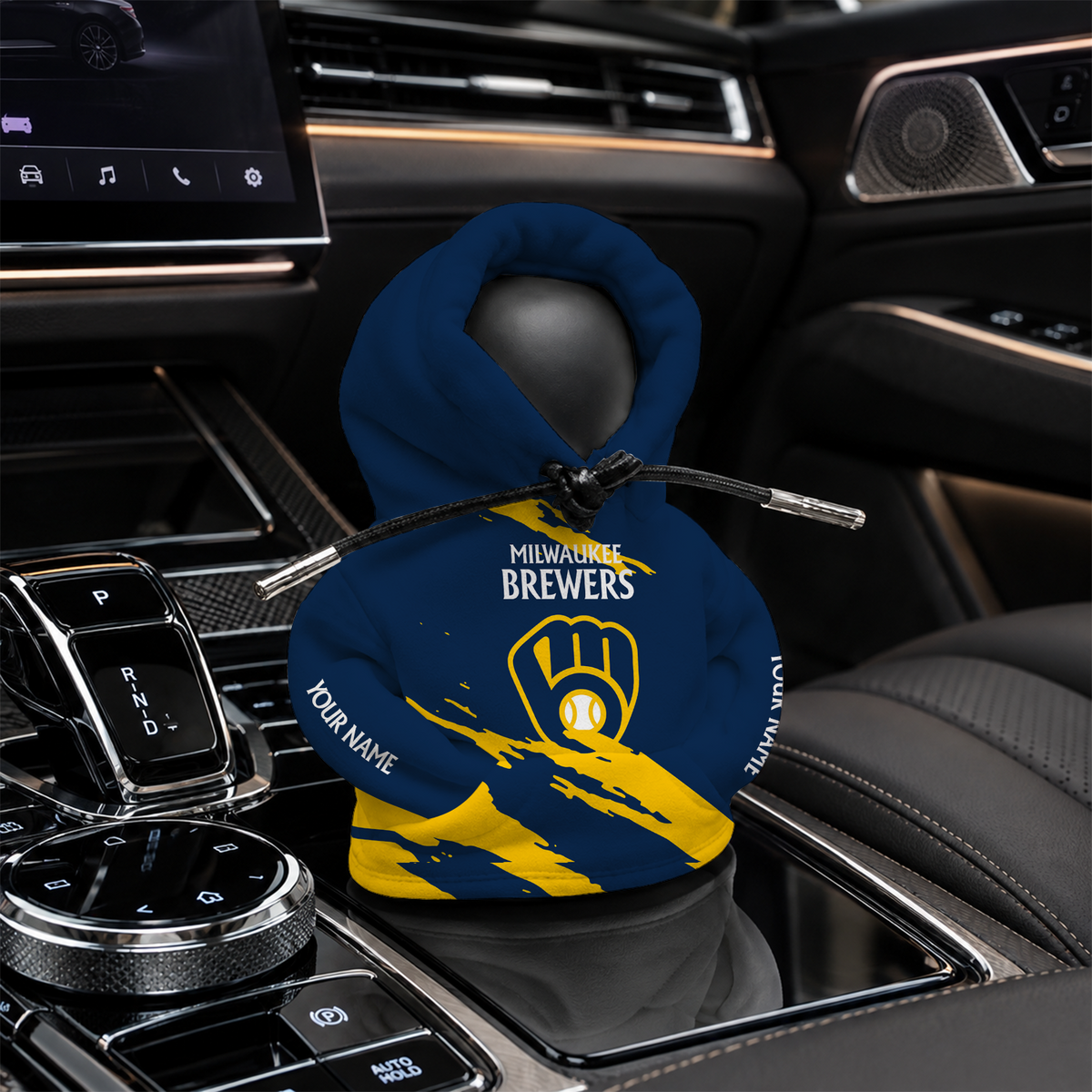 [FLASH SALE] NEW CUSTOMIZED MLB15 MBS MILWAUKEE BREWERS AUTOMOTIVE HOODIE SHIFT KNOB COVER