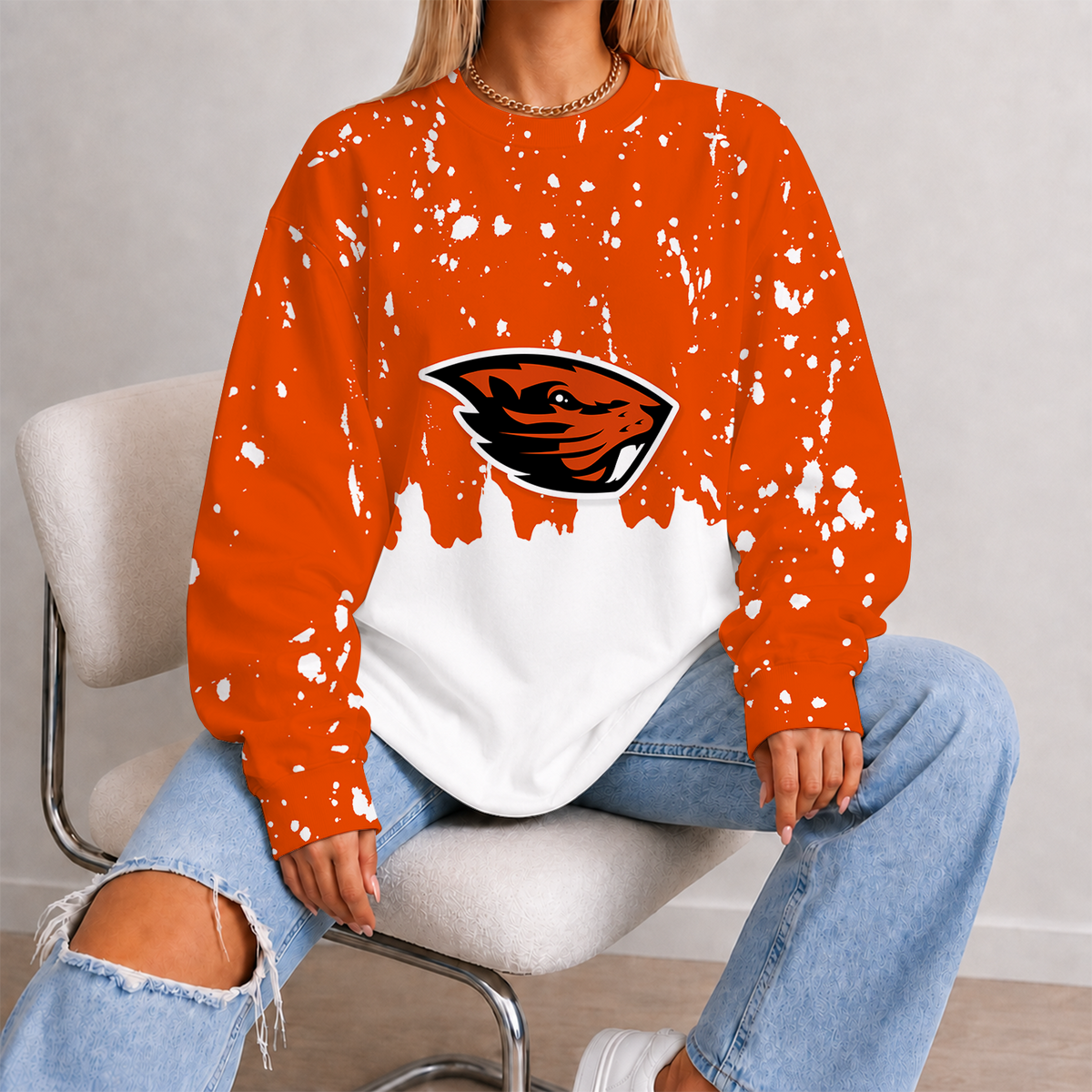 [FAN FAVORITE] NEW CUSTOMIZED NCAA CWS15 OGB OREGON STATE BEAVERS UNISEX SWEATSHIRT