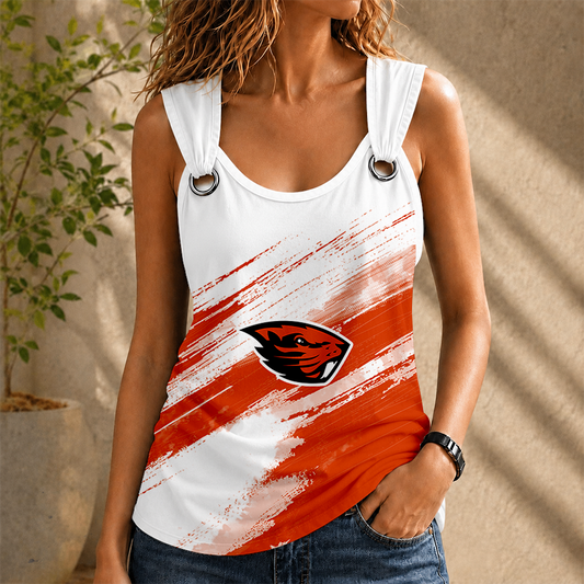 [FAN FAVORITE] NEW CUSTOMIZED NCAA CWS15 OGB OREGON STATE BEAVERS O-RING SHOULDER TANK TOP