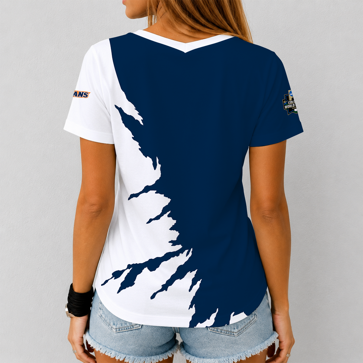 [FAN FAVORITE] NEW CUSTOMIZED NCAA CWS16 CFT CAL STATE FULLERTON TITANS V-NECK FEMALE SHIRT