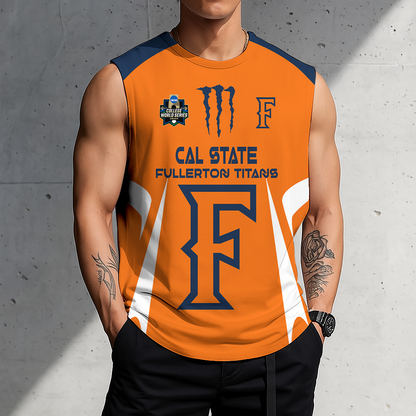 [FLASH SALE] NEW CUSTOMIZED | NCAA CWS16 CFT CS FULLERTON TITANS MEN'S GYM SHIRT