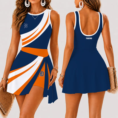 [FLASH SALE] NEW CUSTOMIZED MLB16 DTS DETROIT TIGERS WOMEN'S SUMMER SKORT DRESS