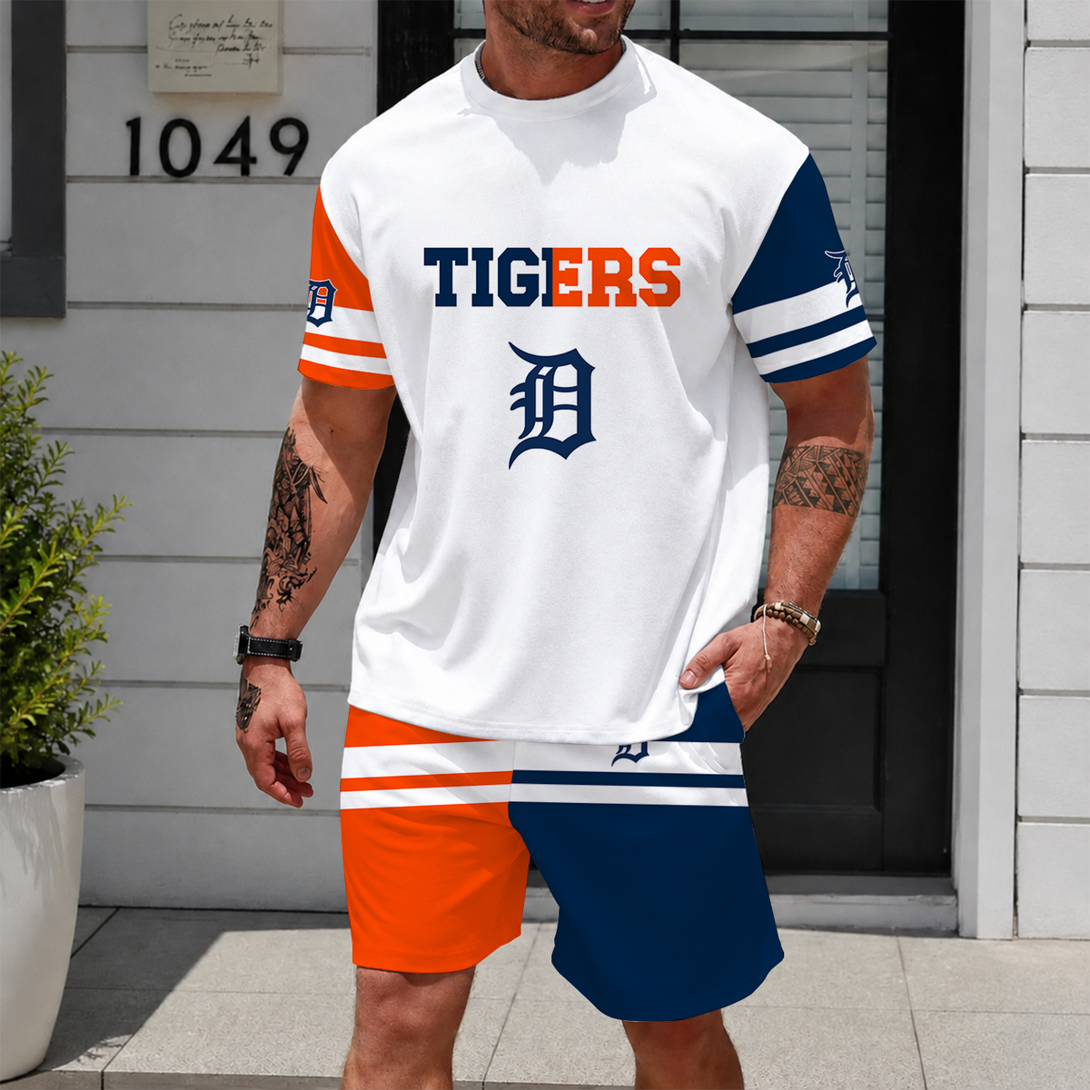 [FLASH SALE] NEW CUSTOMIZED MLB16 DTS DETROIT TIGERS UNISEX T-SHIRT & SHORTS SET