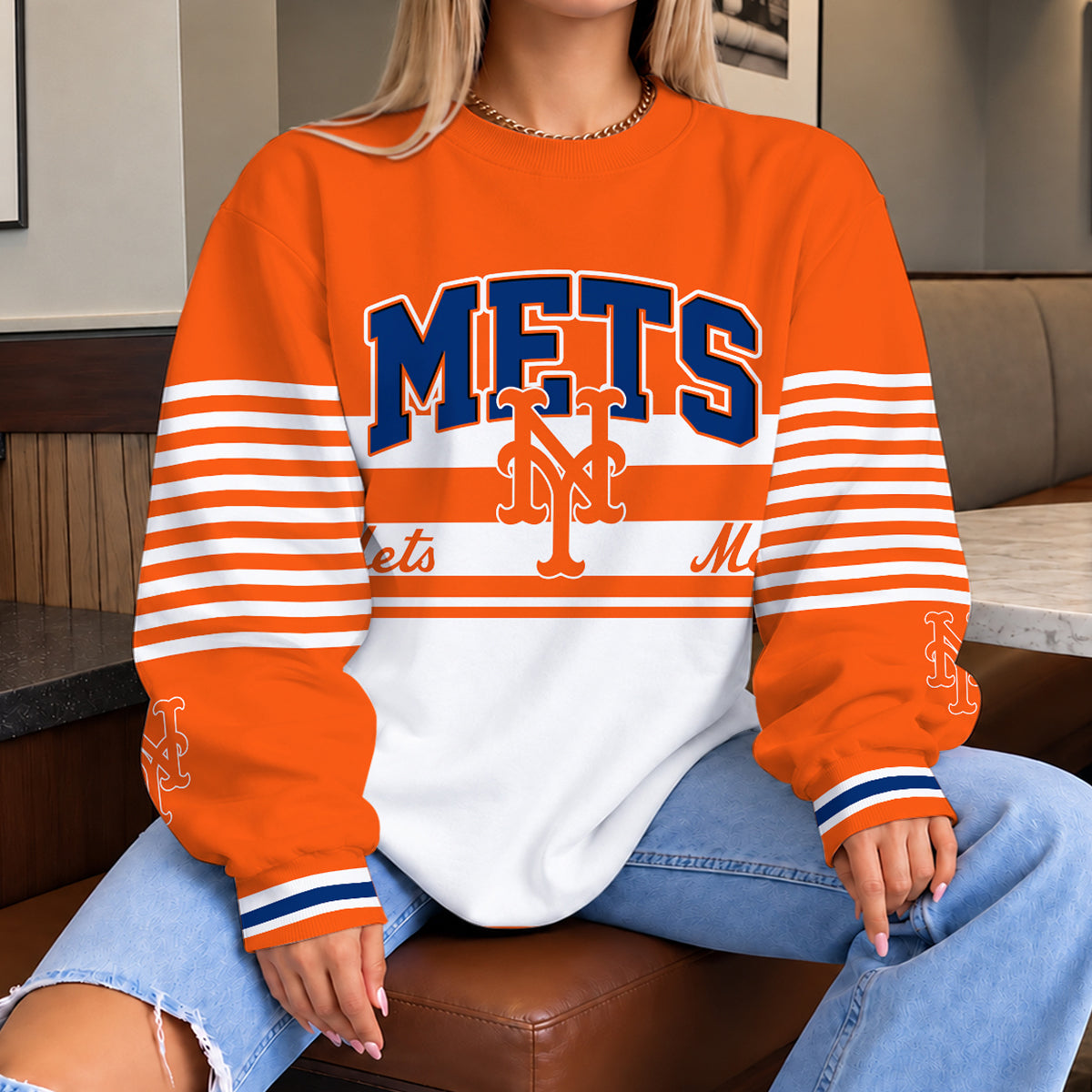 [FLASH SALE] NEW CUSTOMIZED MLB17 NYM THE METS UNISEX SWEATSHIRT