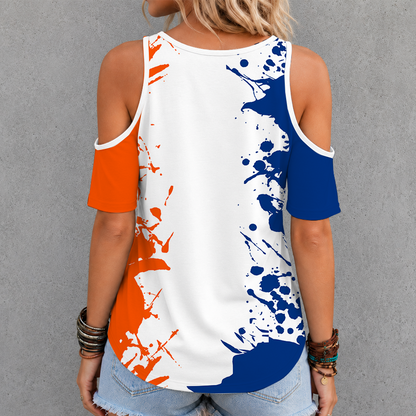 [FLASH SALE] NEW CUSTOMIZED MLB12 TBJ TORONTO BLUE JAYS CRISS CROSS V-NECK TOP
