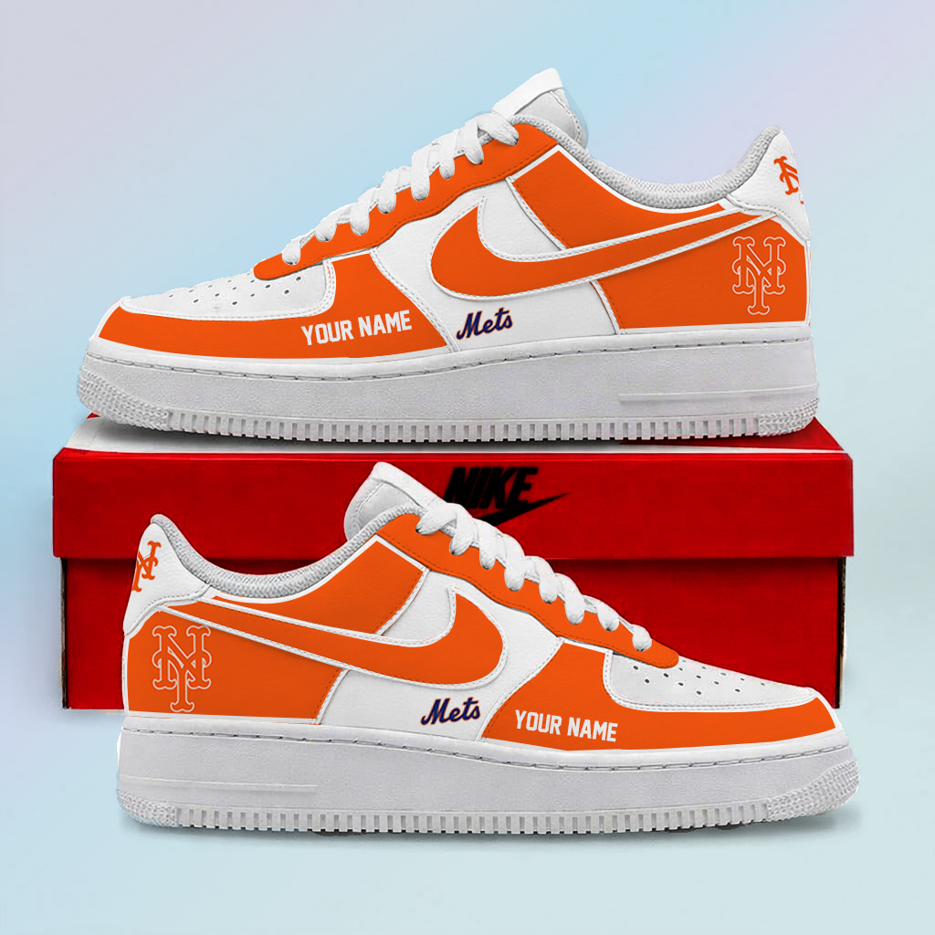 [FLASH SALE] NEW CUSTOMIZED MLB17 NYM NEW YORK METS AF1 SHOES
