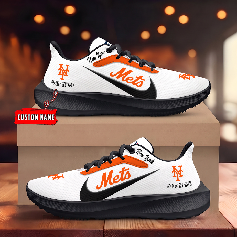 [FLASH SALE] NEW CUSTOMIZED MLB17 NYM NEW YORK METS ROAD RUNNING SHOES