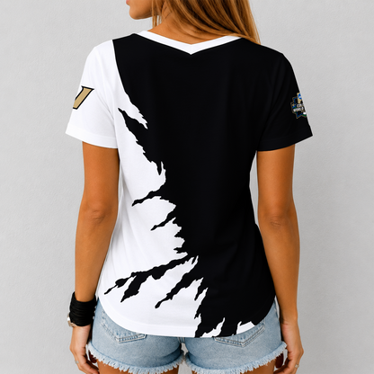 [FAN FAVORITE] NEW CUSTOMIZED NCAA CWS17 VDC VANDERBILT COMMODORES V-NECK FEMALE SHIRT