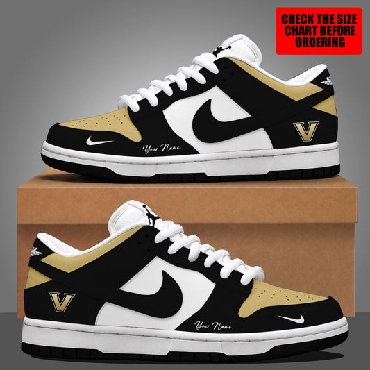 [FAN FAVORITE] NEW CUSTOMIZED NCAA CWS17 VDC VANDERBILT COMMODORES DUNK LOW SHOES