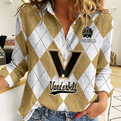 [FLASH SALE] NEW CUSTOMIZED | NCAA CWS17 VDC VD COMMODORES WOMEN CASUAL SHIRT FOR FAN