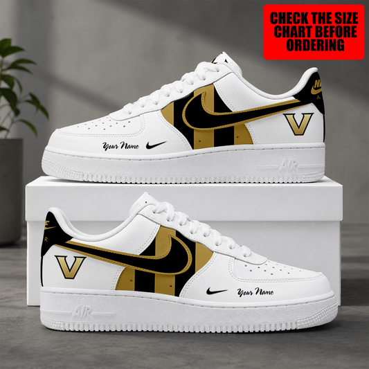 [FAN FAVORITE] NEW CUSTOMIZED NCAA CWS17 VDC VANDERBILT COMMODORES AF1 SHOES