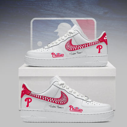 [FLASH SALE] NEW CUSTOMIZED MLB11 PPS PHILADELPHIA PHILLIES AF1 SNEAKERS