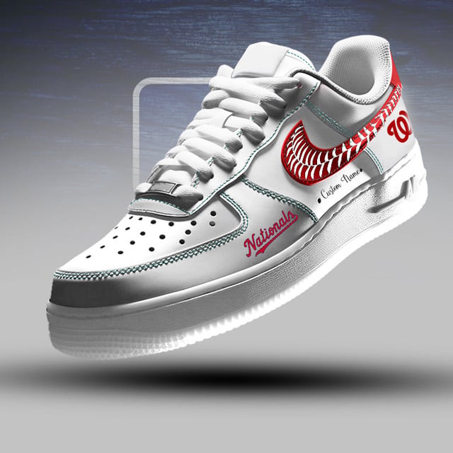 [FLASH SALE] NEW CUSTOMIZED MLB28 WNS WASHINGTON NATIONALS AF1 SNEAKERS