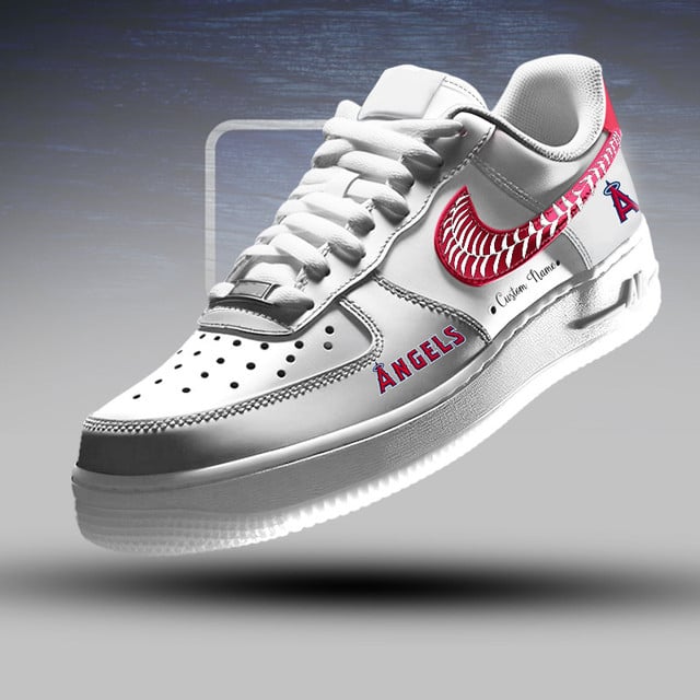 [FLASH SALE] NEW CUSTOMIZED MLB27 LAA LOS ANGELES ANGELS AF1 SNEAKERS