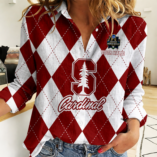 [FLASH SALE] NEW CUSTOMIZED | NCAA CWS18 STC ST CARDINAL WOMEN CASUAL SHIRT FOR FAN