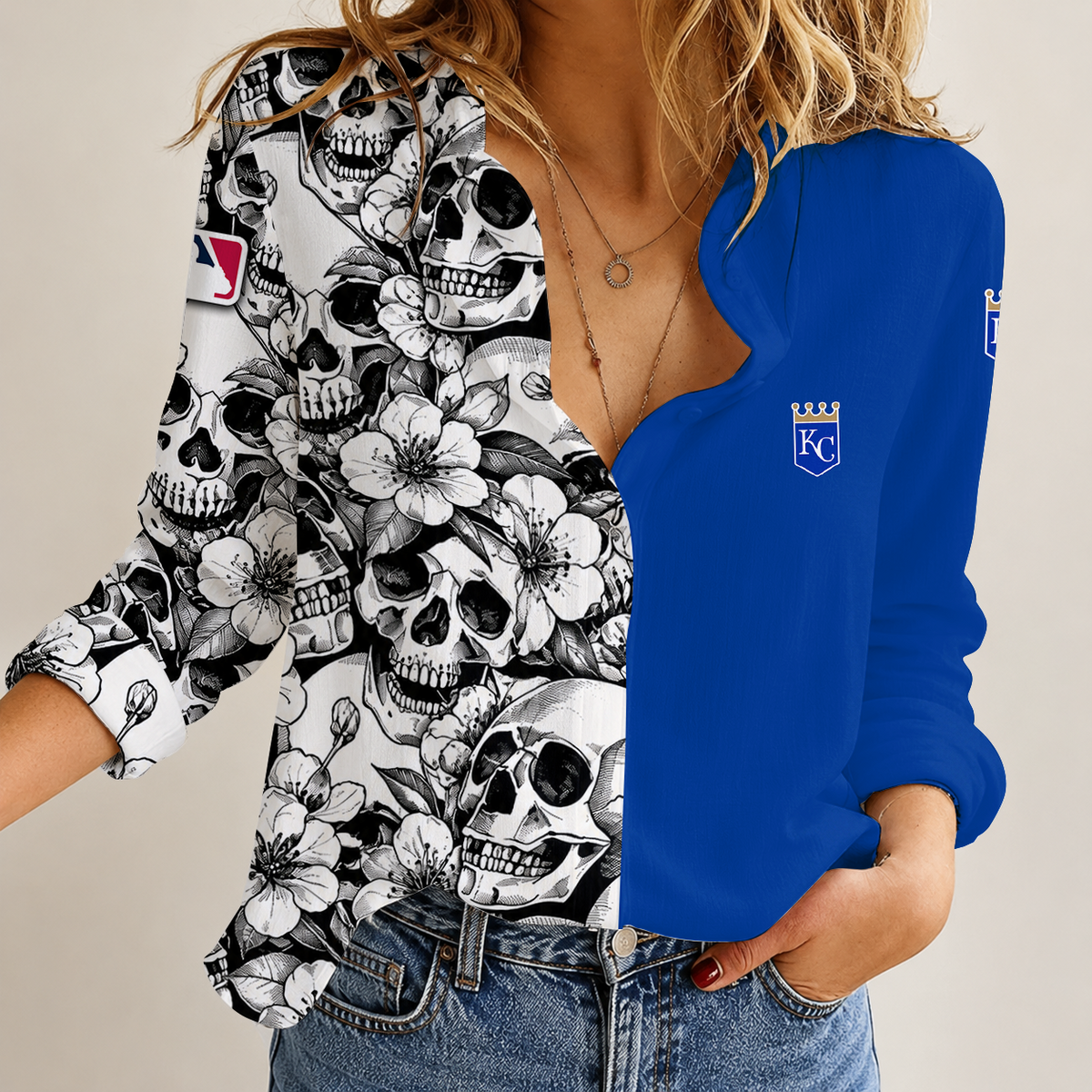 [FLASH SALE] NEW CUSTOMIZED MLB19 KCR KANSAS CITY ROYALS WOMEN'S CASUAL SHIRT
