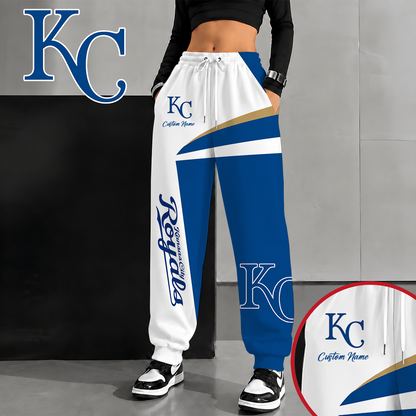 [FLASH SALE] NEW CUSTOMIZED MLB19 KCR KANSAS CITY ROYALS SWEATPANTS
