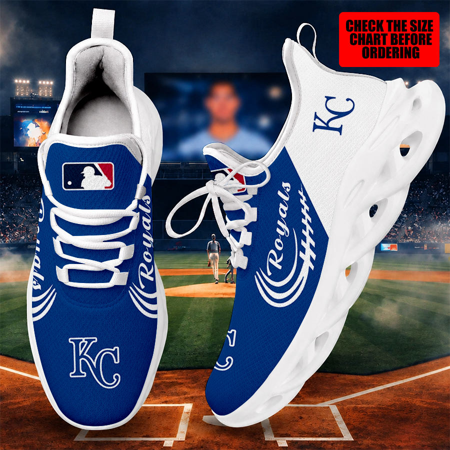 LIMITED EDITION - NEW CUSTOMIZED MLB19 KCR KANSAS CITY ROYALS MAX SOUL SHOES