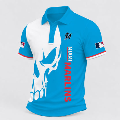 [FLASH SALE] NEW CUSTOMIZED MLB20 MMS MIAMI MARLINS POLO SHIRT