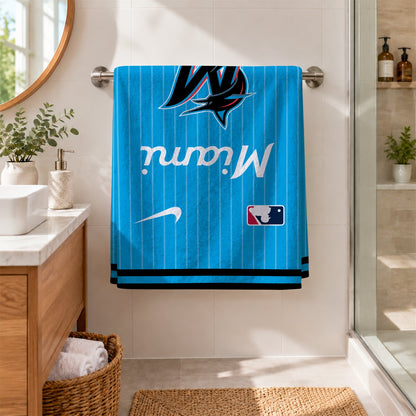[FLASH SALE] NEW CUSTOMIZED MLB20 MMS MIAMI MARLINS BEACH TOWEL