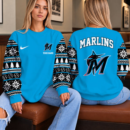 [FLASH SALE] NEW CUSTOMIZED MLB20 MMS THE MARLINS UNISEX SWEATSHIRT