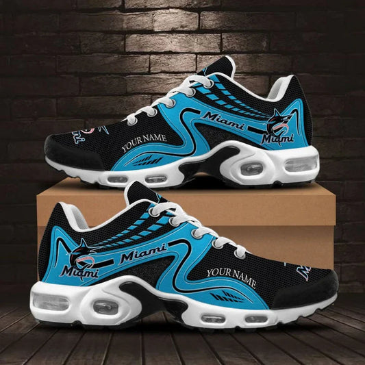 [FLASH SALE] NEW CUSTOMIZED MLB20 MMS MIAMI MARLINS AIR MAX PLUS SNEAKERS