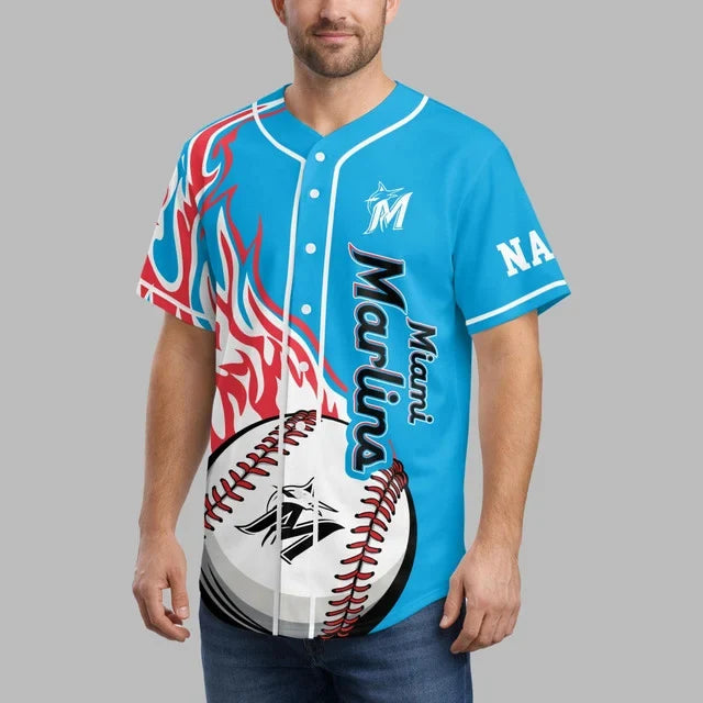 [FLASH SALE] NEW CUSTOMIZED MLB20 MMS MIAMI MARLINS BASEBALL JERSEY