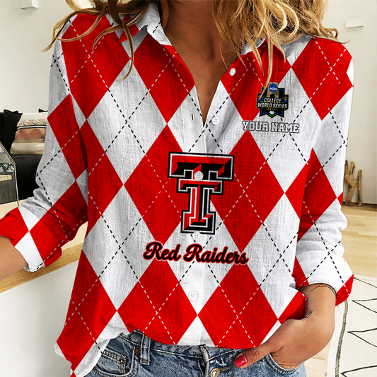[FLASH SALE] NEW CUSTOMIZED | NCAA CWS20 TRR TR RAIDER WOMEN CASUAL SHIRT FOR FAN