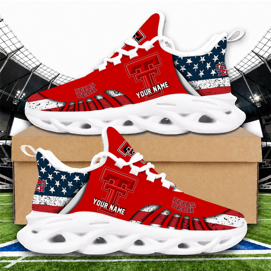 [FAN FAVORITE] NEW CUSTOMIZED NCAA CWS20 TRR TEXAS TECH RED RAIDERS UNISEX CLUNKY SNEAKERS