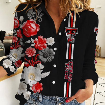 [FAN FAVORITE] NEW CUSTOMIZED NCAA CWS20 TRR TEXAS TECH RED RAIDERS WOMEN'S CASUAL SHIRT